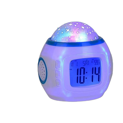 Réveil de projection de ciel étoilé de musique d'accord coloré de led réveil de sommeil des enfants