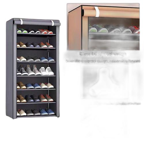 Rack de chaussures simplespoussire 6 couches en argent gris