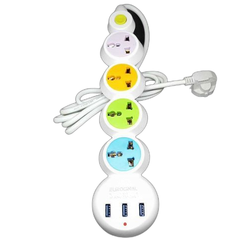 Rallonge avec prises interrupteur et place usb