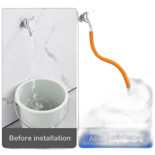 Rallonges de robinets, tuyau d'extension de robinet, salle de bains, rotation de 360 ° réglable, coude à flexion libre, tube universel anti éclaboussures pour lavabo