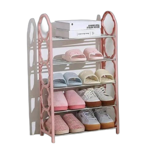 Range chaussures 5 étagères rouge bordeaux