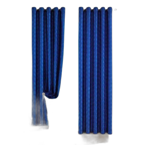 Rideaux 2 pièces bleu pour salon ou chambre 2pcs