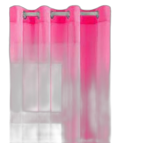 Rideaux rose avec anneaux pour salon ou chambre 2 pièces