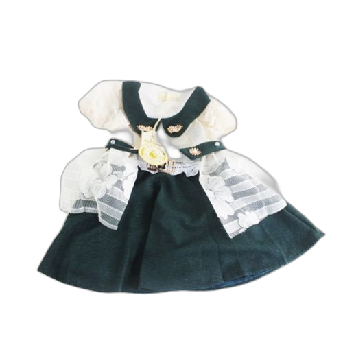Robe de fete avec dentellefillette vert