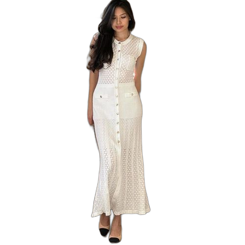 Robe longue classe blanche