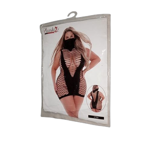 Robe transparente perforée multicolore sexy