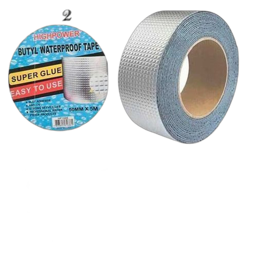 Ruban super étanche pour la réparation du toit, fissures et des fuites 5cm x 10m aluminium
