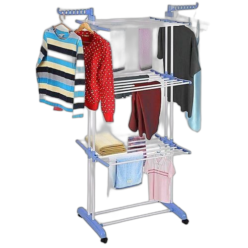 Sèche linge pour intérieur bleu blanc