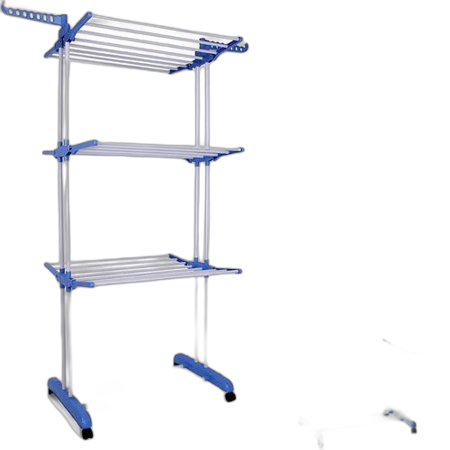 Séchoir à linge pliable à ailes, modèle 2022, design pliable, pour vêtements d'intérieur, pour vêtements longs, literie, serviettes et linge, bleu