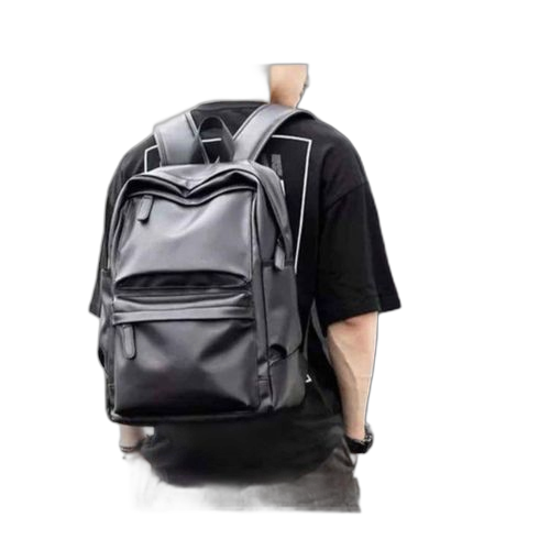 Sac à dos cuir multifonction unisex noiretendance pour homme et femme