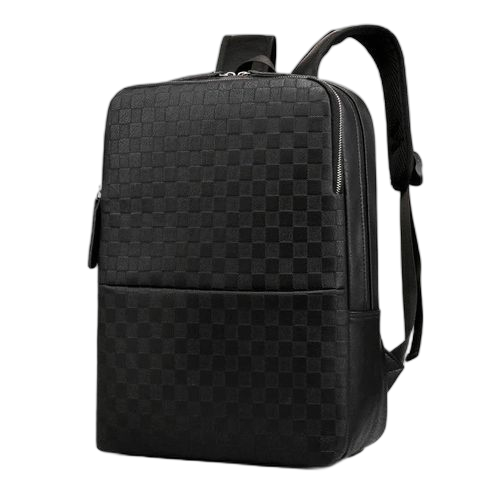 Sac à dos en cuir pu de style anglais, pour accessoires et ordinateurs, marron
