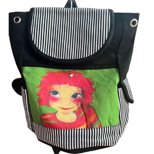 Sac à dos fillette 40x40 cm bleu noir