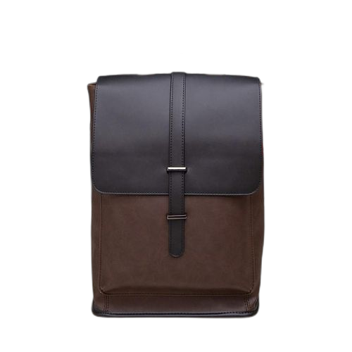 Sac à dos pour ordinateur portable en simili cuir marron noir