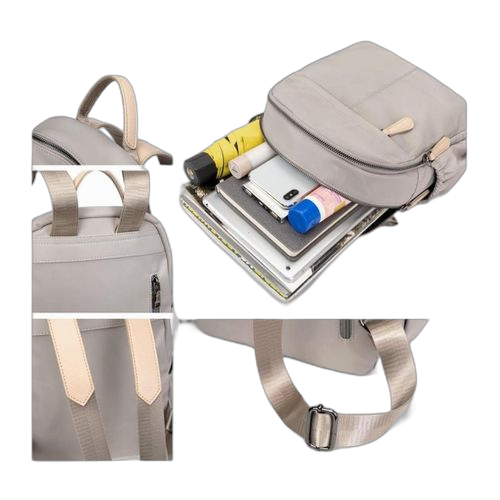 Sac à dos pour scolaire mode fille huilé beige