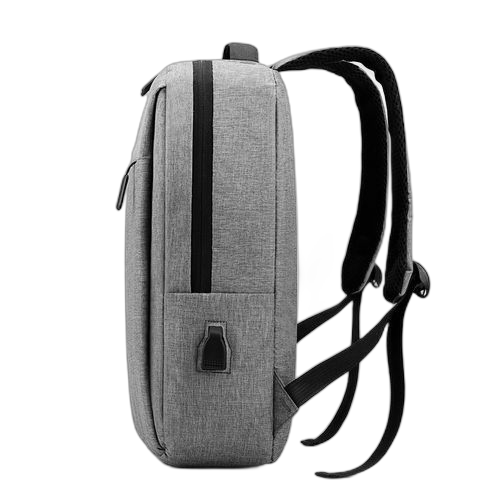 Sac à dos smart avec port usbcharge usb unisex gris