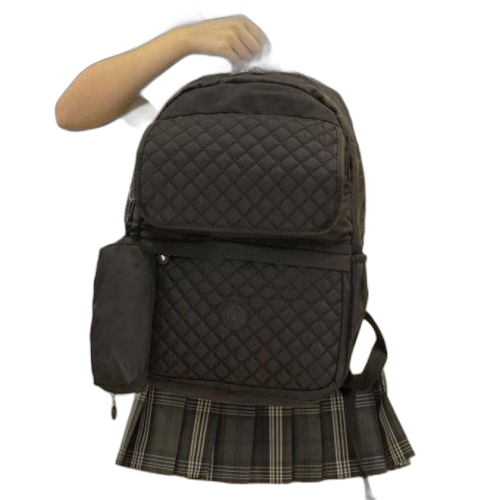 Sac à dos +trousse de couleur unie pour adolescent/e multifonctions – Image 2