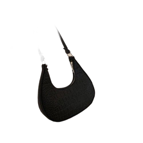 Sac à main bandoulière porté epaule forme besace banane femme