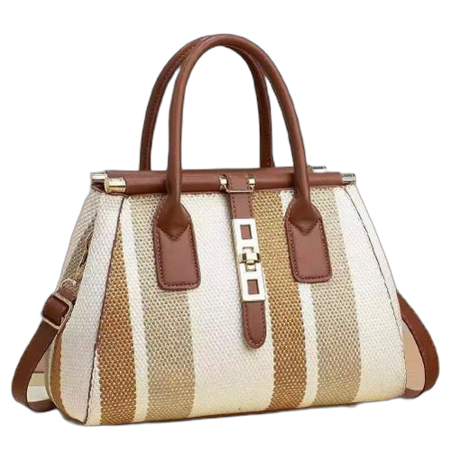 Saca main tricolore en cuir pu 19x29cm
