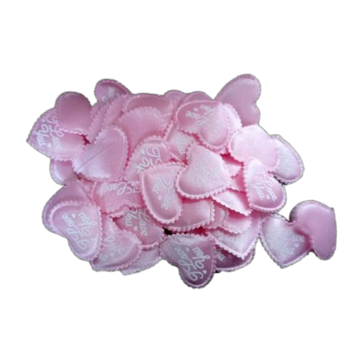 Sachet de 50 pétales de rose forme coeur imprimés i love you rose fushia – Image 6