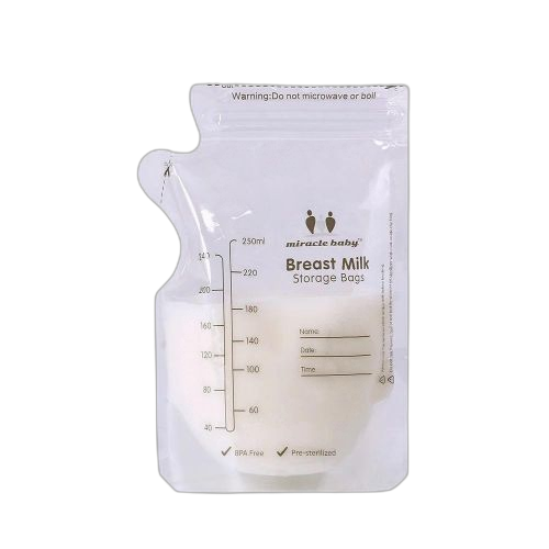 Sacs de stockage conservation de lait maternel pour congélation de lait maternel double fermeture éclair étanche, pré stérilisé, autoportant, facile à congeler, 30 unités.