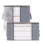 Sai 2 pièces couette grand sac de rangement tissu non tissé surdimensionné étanche à l'humidité sac de rangement gris