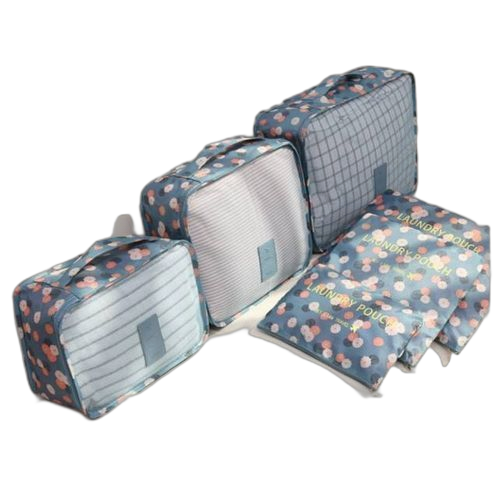 Sai 6 pièces/ensemble de sac de rangement de voyage de deuxième génération sac de rangement de bagages portable sac de finition valise emballage boîte de rangement