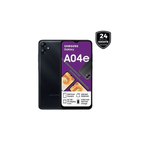 Samsung galaxy a04e 4g 6.5" ram 3go rom 64go caméra 13+2+2mp 5000mah