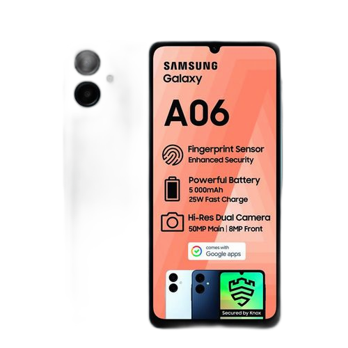 Samsung galaxy a06 6.7" ram 4go, rom 128go 5000mah 4g – bleu clair