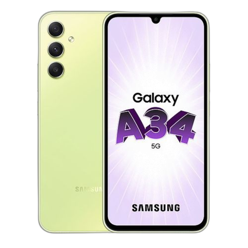 Samsung galaxy a34ecran 6.6" ram 6go rom 128go awesome lime