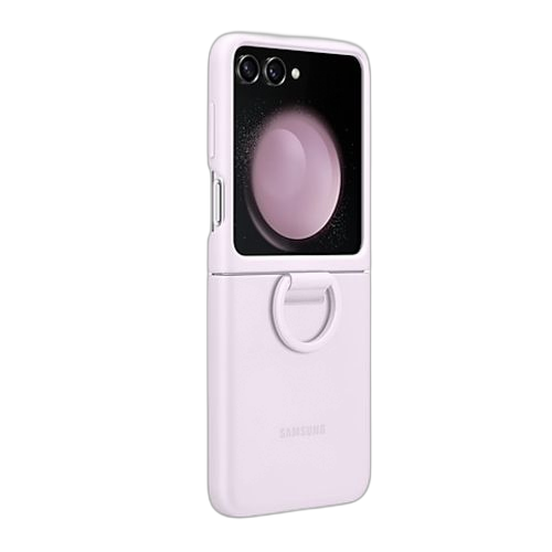 Samsung pochette coque en silicone avec anneau pour galaxy z flip5 verte