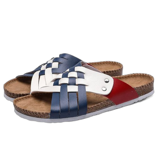 Sandale orthopédique bleu blanc rouge(fabrication locale)
