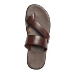 Sandales en cuirpour homme marron tabac(fabrication locale)