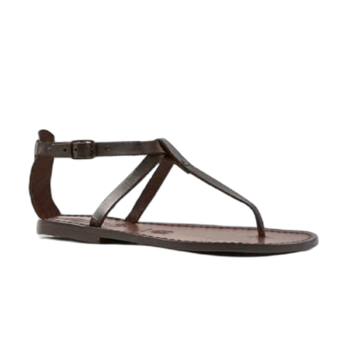 Sandales plates en simili cuir (fabrication locale)