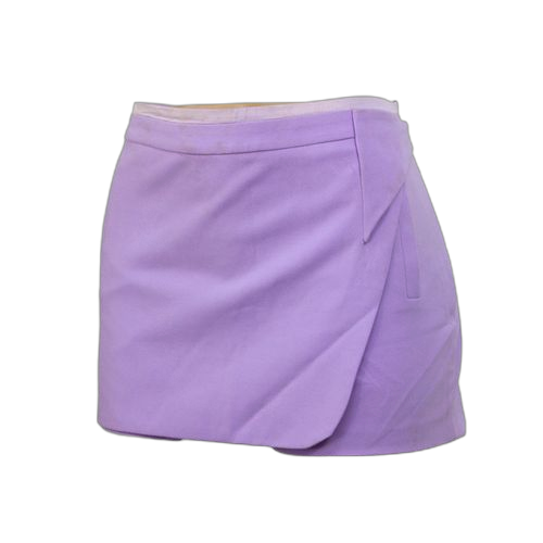 Short jupette polyester mauve