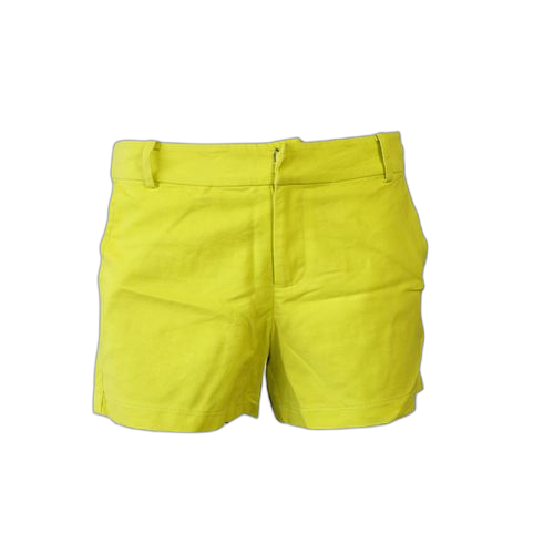 Short pour femme en coton vert fluor