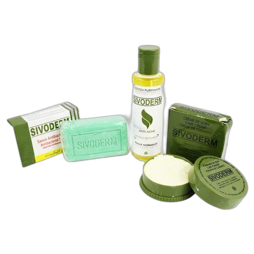 Sivoderm pack 1 savon 80g + 1 surlet 25g + une lotion 90ml