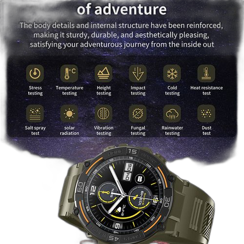Smart watch bluetooth calling ip67 waterproof flashlight hd
