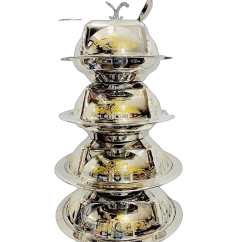 Stainless steel ensemble 4 bols avec couvercle inox