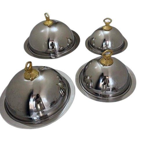 Stainless steel ensemble 4 bols michiou avec couvercle inox taille differente