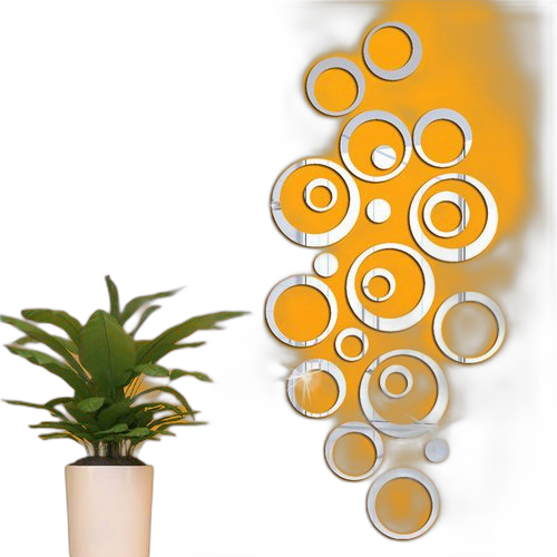 Sticker 3d decos cercles miroir 140 cm * 87cm