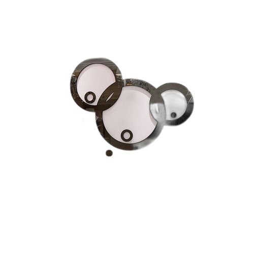 Sticker 3d decos cercles noir 140cm * 93cm