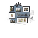 Sticker autocollant 3d noir arbre avec cadres photosl: 160 x 150cm