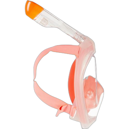 Subea masque de snorkeling en surface easybreath 500 corail rose