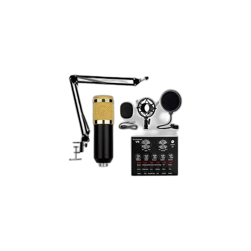 Support à condensateur, microphone avec carte v8 son bm800 kit