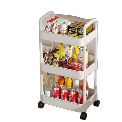 Support de rangement de cuisine/support à collations au sol/quatre couches/avec crochet de roue universel