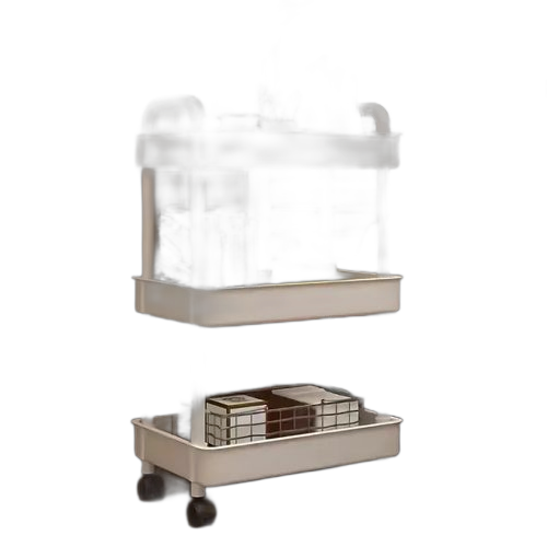 Support de rangement pour chariot mobile à 3 niveaux blanc