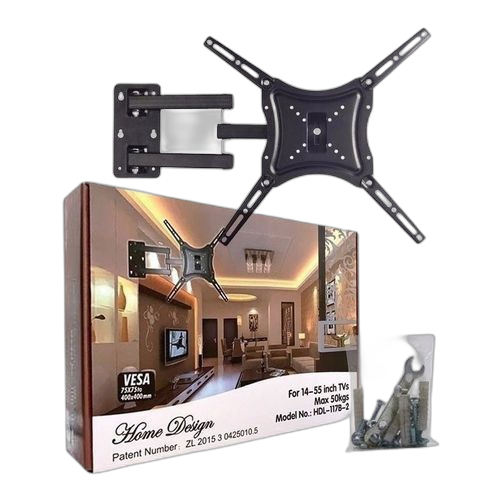Support mural tv orientabletv led ( 14" a 55") noir