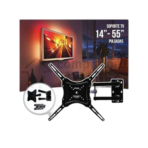 Support mural tv pivotantrobot 14 55+ dvd/décodeur compatible