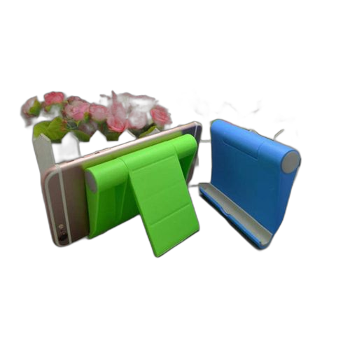 Support pour téléphone portable et tablette pliable couleur bleu