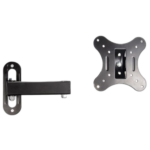 Support tv mural universel pivotant pour 14 27" noir